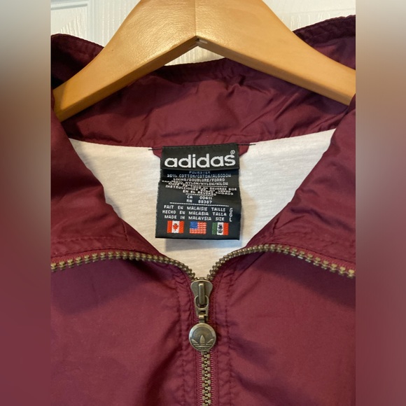Vintage 1990's Adidas Zip Up Track Jacket Windbreaker Size Large (Men's) - Picture 2 of 6